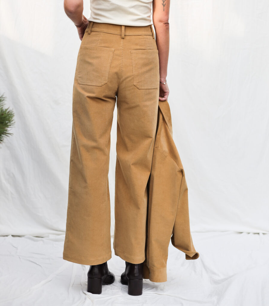 Cropped Needlecord Pants with Patch Pockets - Image 5