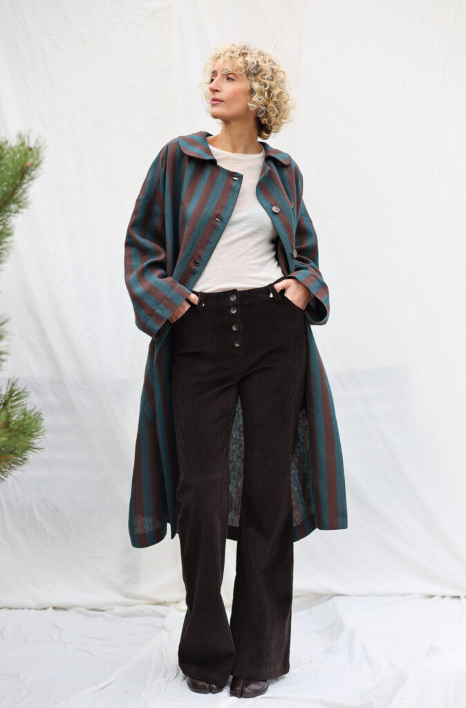 Oversized double breasted linen coat - Image 6