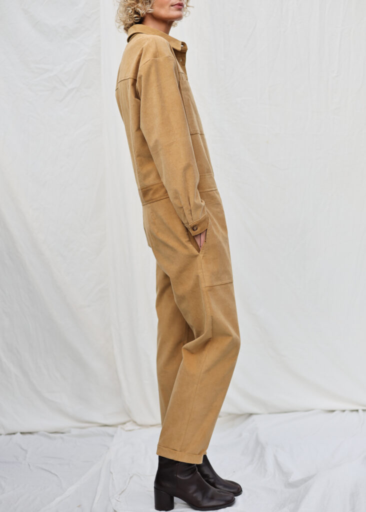 Needlecord utility jumpsuit with long sleeve AMBRE - Image 2