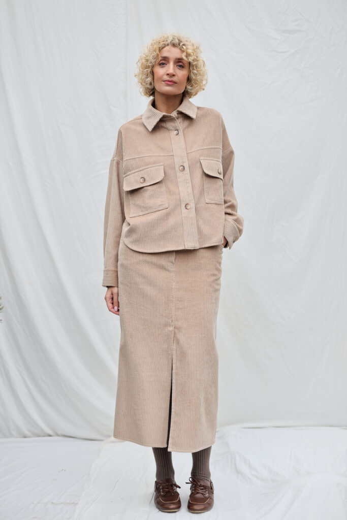 Oversized Wide Wale Cord Jacket - Image 1
