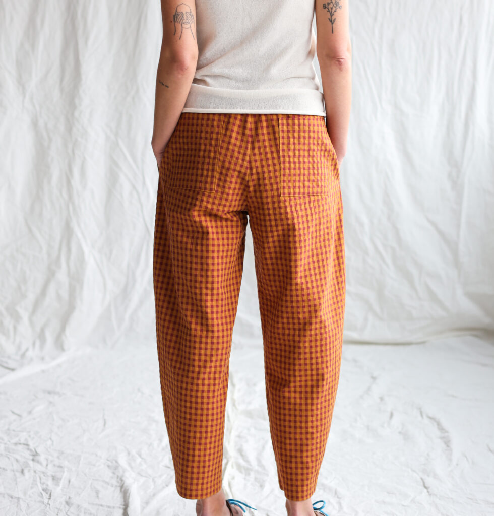 Balloon trousers VIVIAN in seersucker check - Image 1