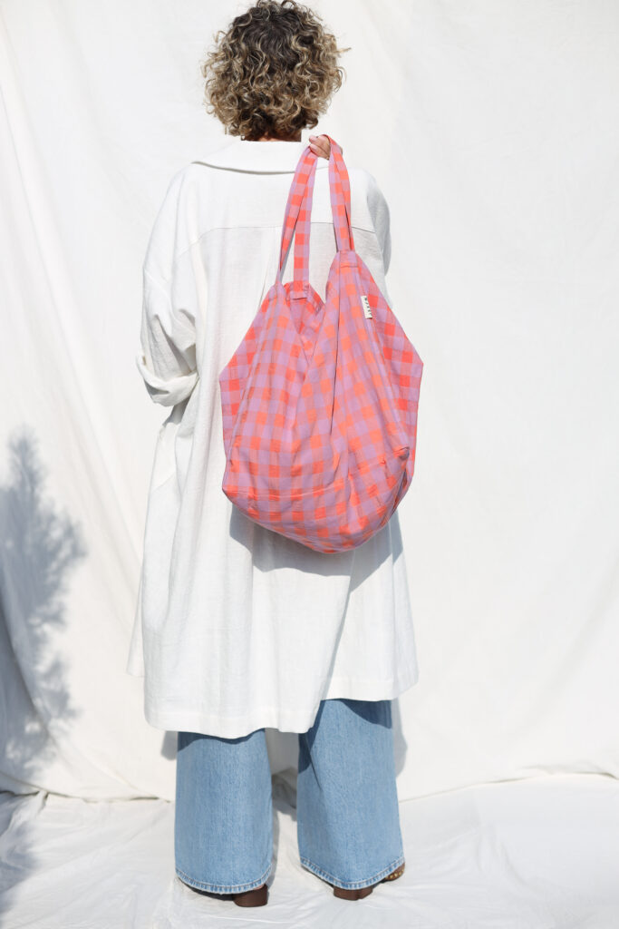 Pink Seersucker Checks Tote Bag - Image 4