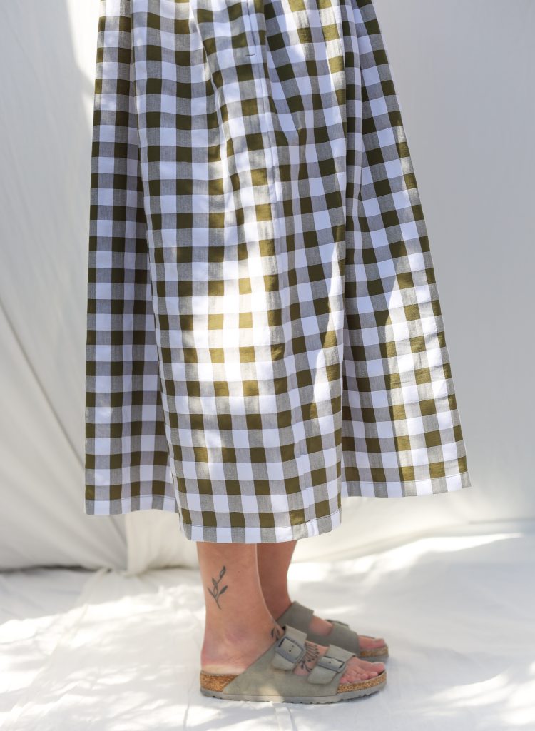 Oversized seersucker checks dress SILVINA