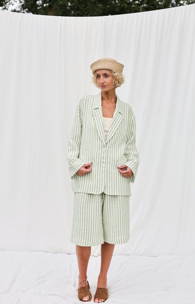 Blazer and Bermuda shorts linen set | Suits | Sustainable clothing | OffOn clothing