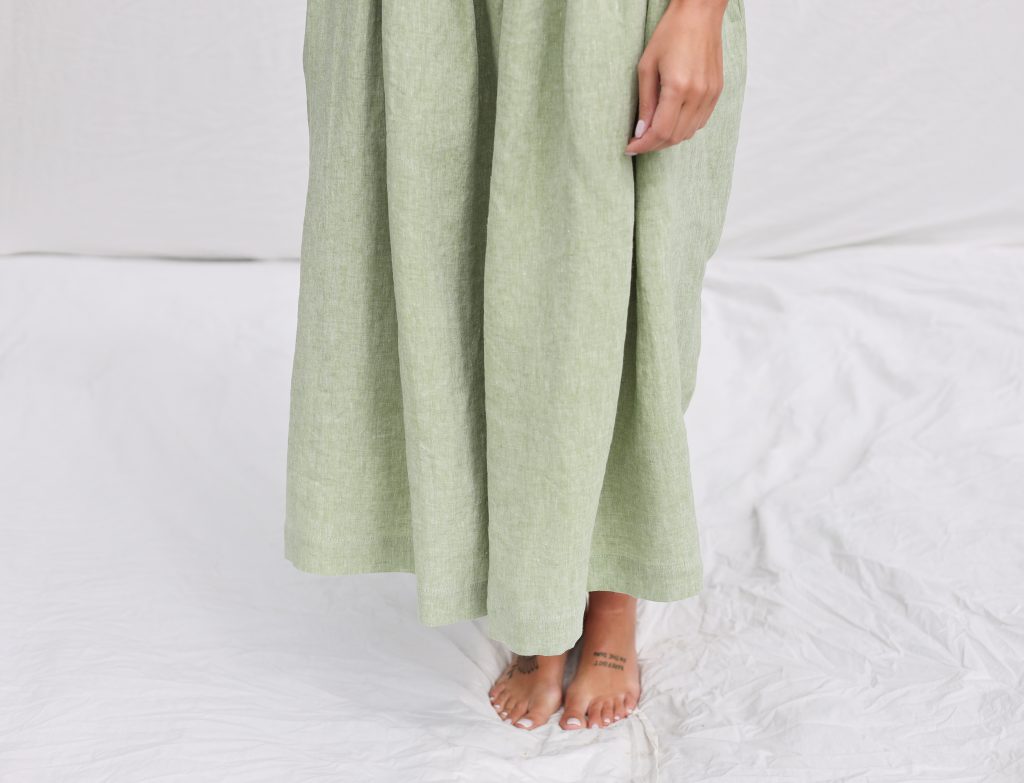 Linen Higher Waist Sleeveless Smock Dress