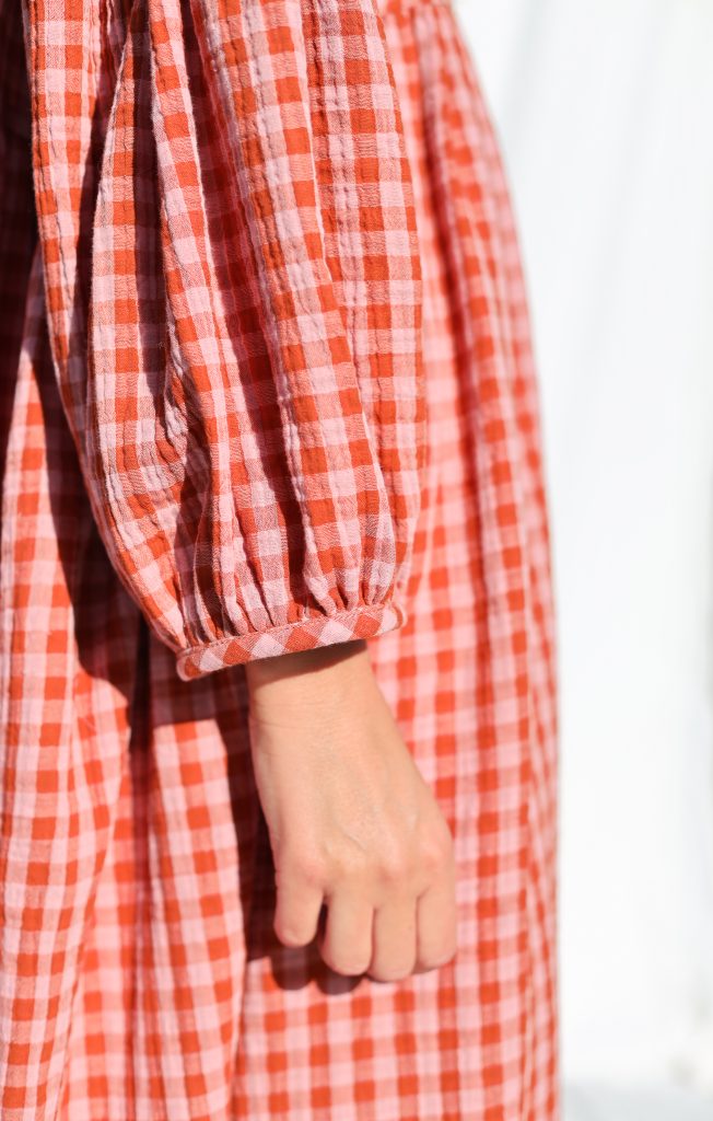 Gingham Double Gauze Oversized Dress GRETA