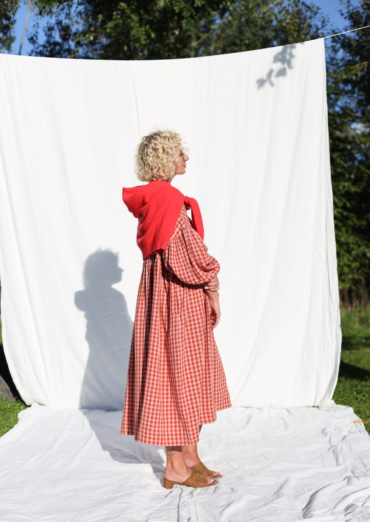 Gingham Double Gauze Oversized Dress GRETA