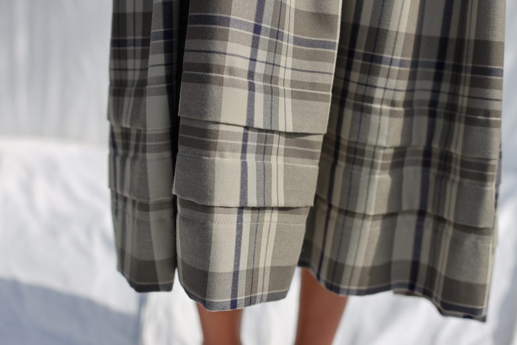 Oversized Plaid Wool Dress