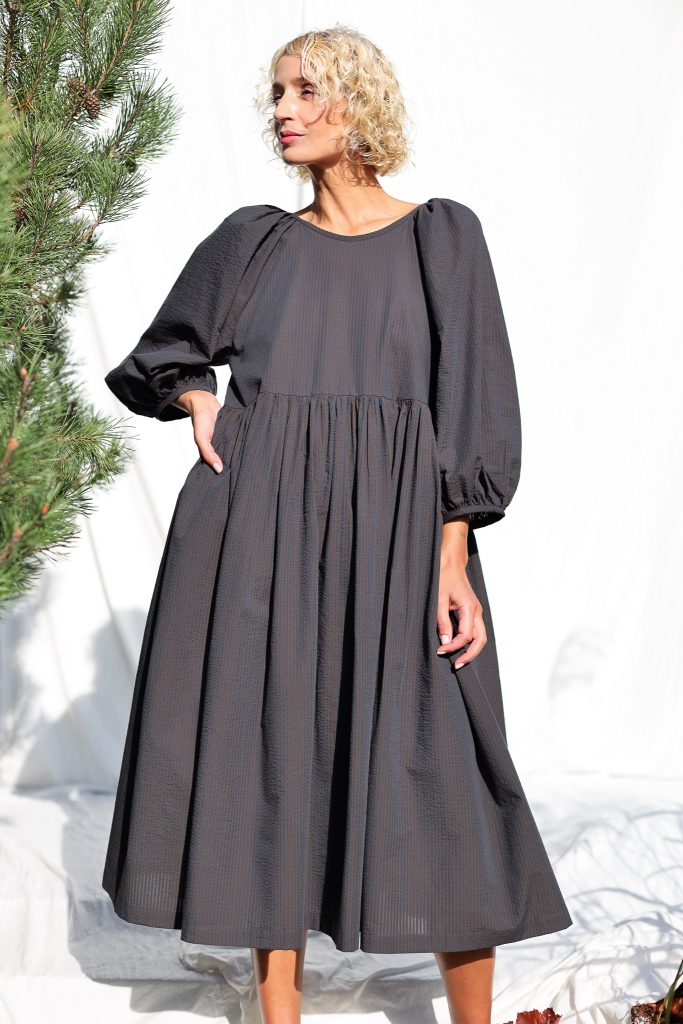 Reversible Seersucker Organic Cotton Dress FELDA