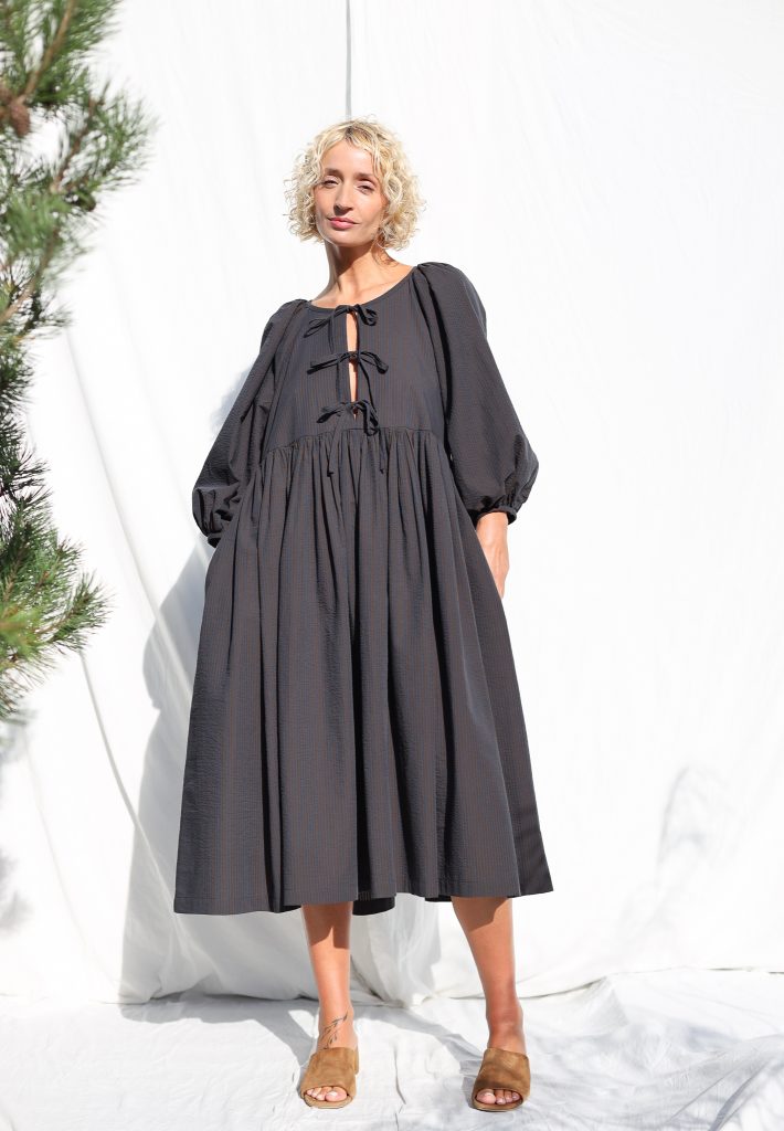 Reversible Seersucker Organic Cotton Dress FELDA