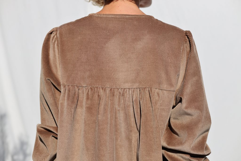 Cacao Needlecord Long Sleeve Dress BERTA