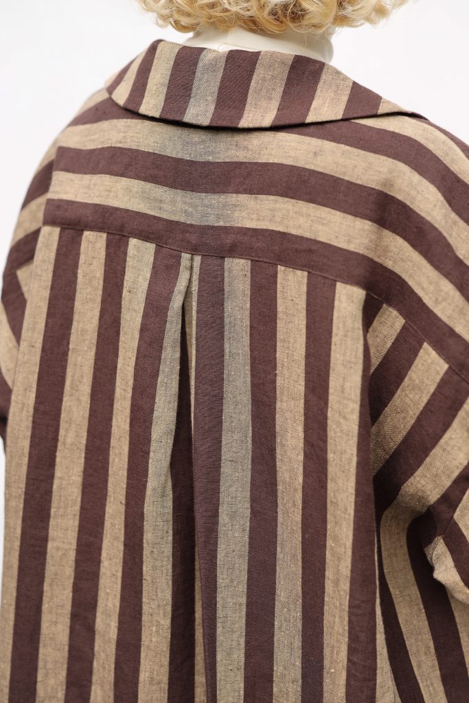 Linen Double Breasted Peter Pan Collar Duster