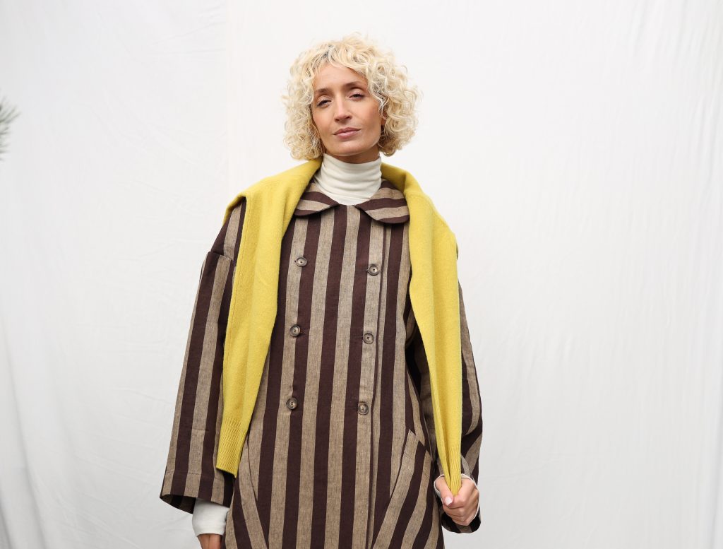 Linen Double Breasted Peter Pan Collar Duster