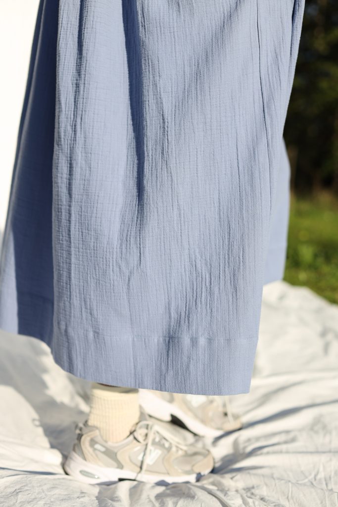 Steel Blue Double Gauze Oversized Dress GRETA